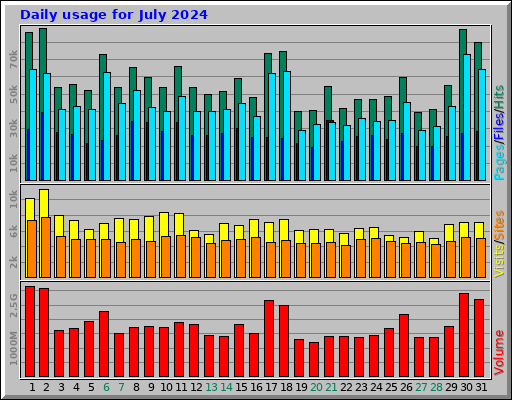 Daily usage for July 2024